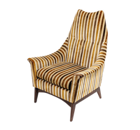 Mid Century Tall Lounge Chair in Adrian Pearsall Style